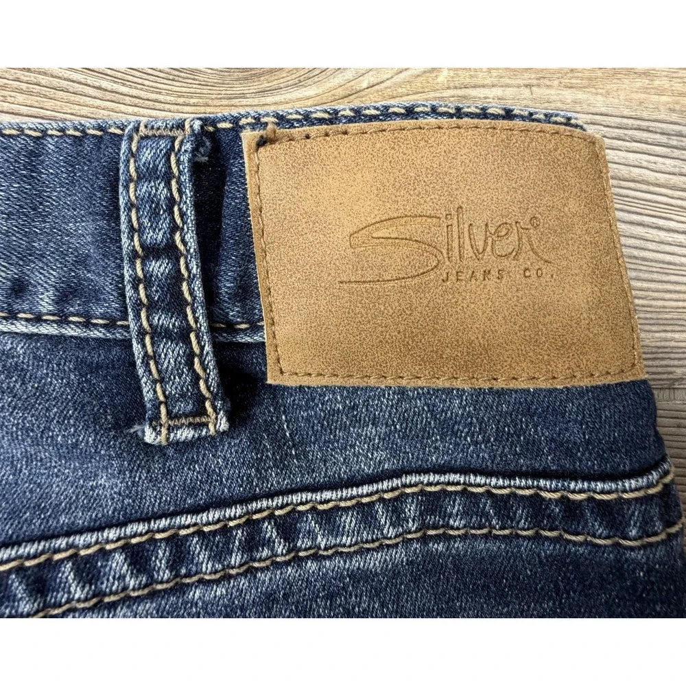 Silver Jeans Co Zac Jeans Mens 32x32 FITS 34x32 Straight Stretch Denim Blue
